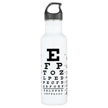 Eye Chart Stainless Steel Water Bottle by pmcustomgifts at Zazzle