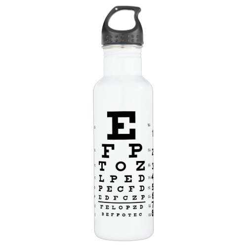 Eye Chart Stainless Steel Water Bottle