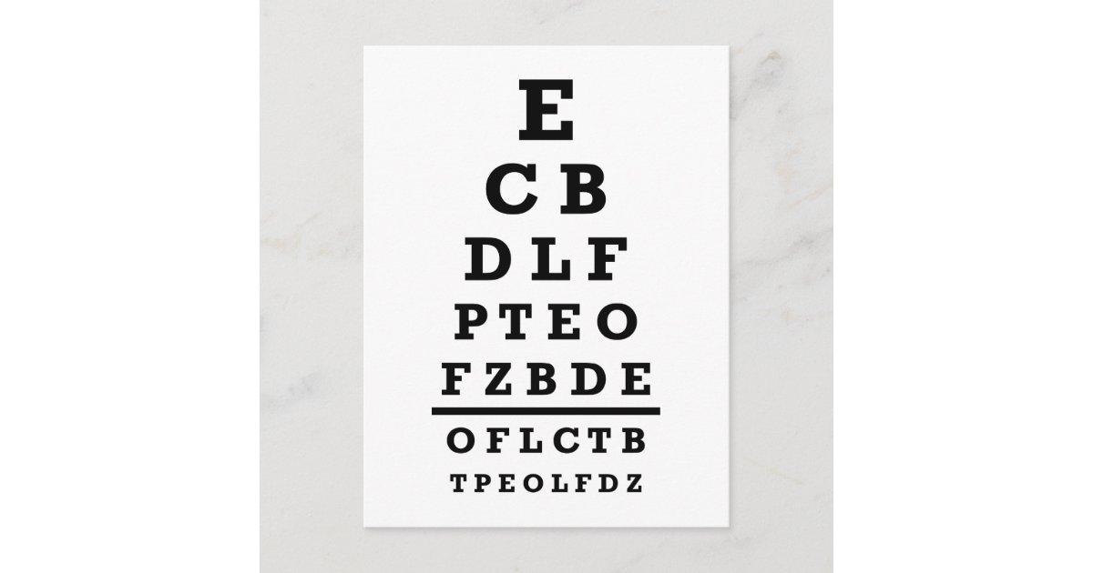 eye-chart-test-postcard-zazzle