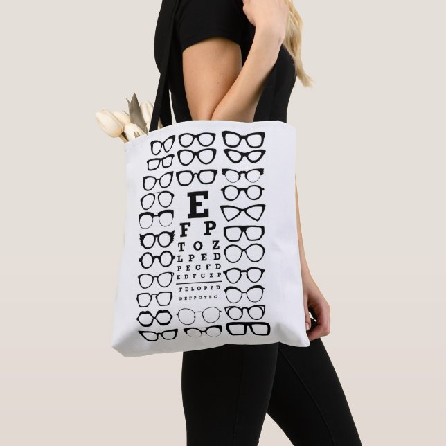 Eye Chart Tote Bag (Close Up)