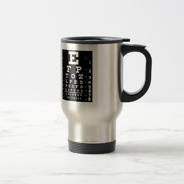 Eye Chart Travel Mug (Right)