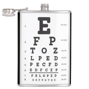 Eye chart Vinyl Wrapped Flask