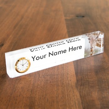 Eye Contact With Giraffe Desk Name Plate by JukkaHeilimo at Zazzle