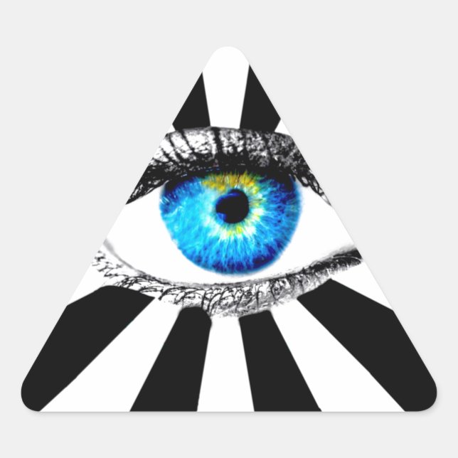 eye d...jpg triangle sticker (Front)