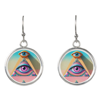 Eye design earrings