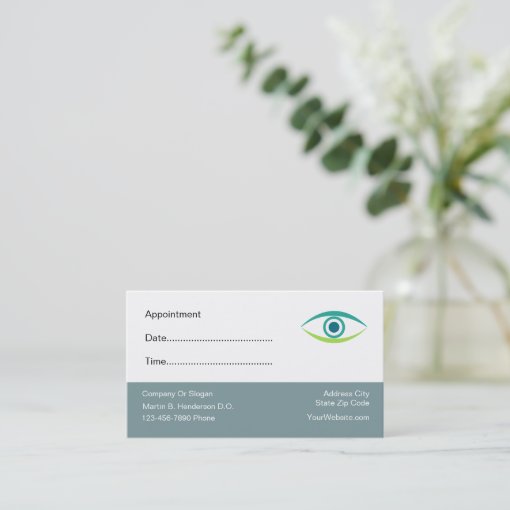 Eye Doctor Appointment Reminder Business Cards Zazzle