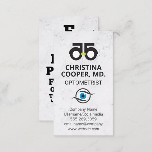 Eye Doctor  Eye Exam  Optometrist Logo Business Card
