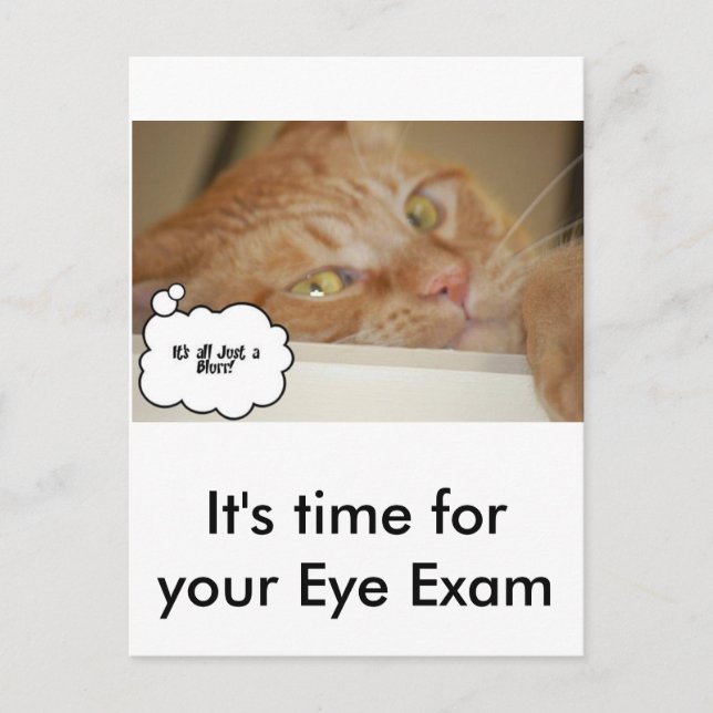 Eye Doctor Humor/It's all a Blur Postcard (Front)