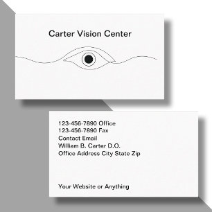 Eye Doctor Ophthalmologist Medical Business Cards