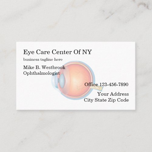 Eye Doctor Ophthalmologist Office Business Card