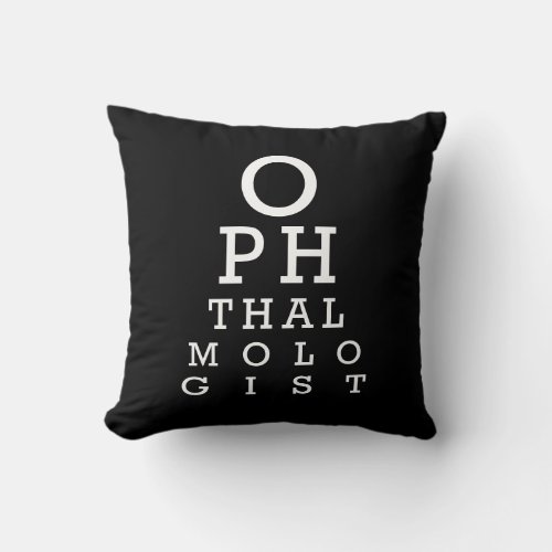 Eye Doctor Ophthalmologist Vision Test Throw Pillow