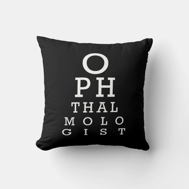 Eye Doctor Ophthalmologist Vision Test Throw Pillow (Front)