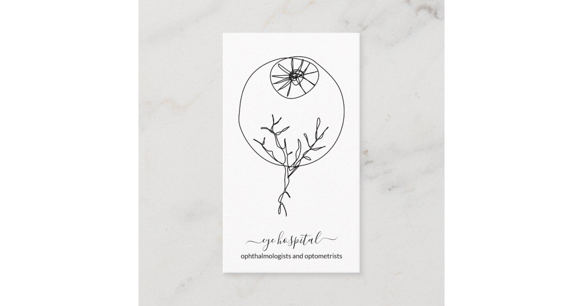 Eye doctor ophthalmologists and optometrists business card
