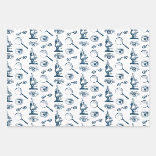 Eye Doctor or Forensic Scientist Funny Vintage Wrapping Paper Sheets