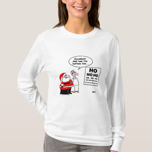 Eye Doctor Santa Christmas Cartoon Optometrist T_Shirt