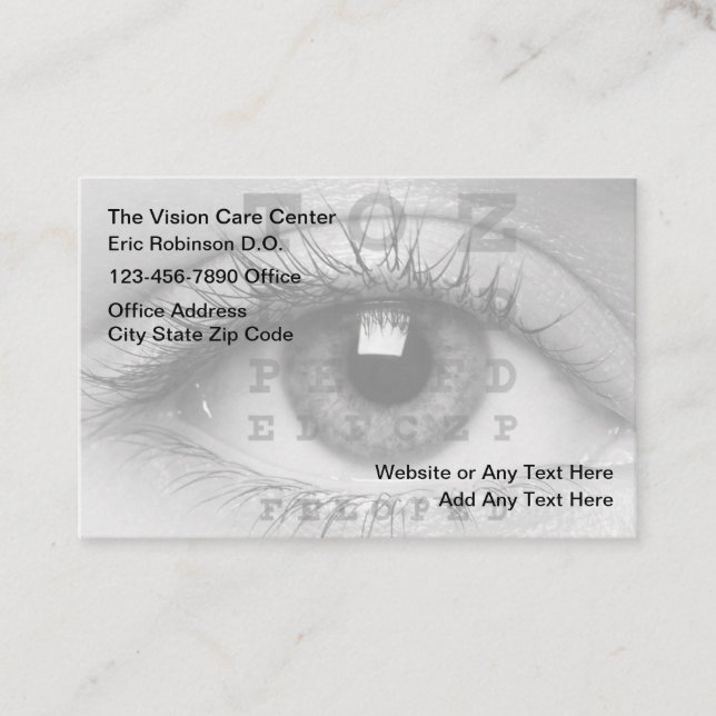 Eye Doctor Vision Care Medical  Business Card (Front)
