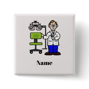 Eye Doctor with Exam Chair Name Button