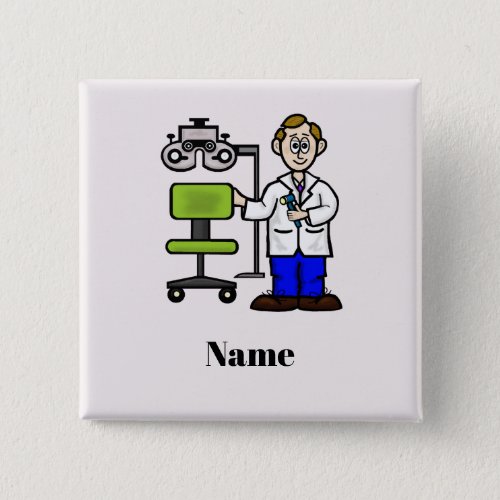 Eye Doctor with Exam Chair Name Button