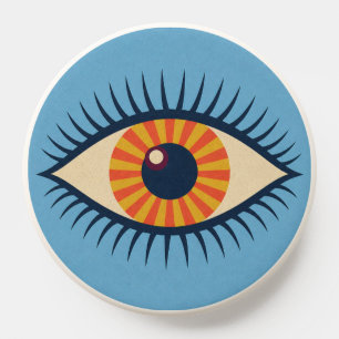 Eye-Dot Powder Blue Optical Eye Illustration PopSocket