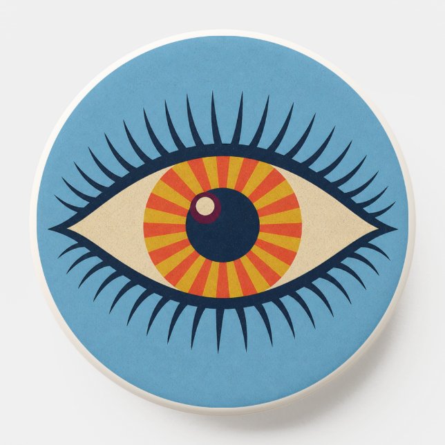 Eye-Dot Powder Blue Optical Eye Illustration PopSocket (Popsocket)