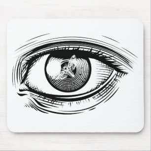 eye dragonfly mouse pad
