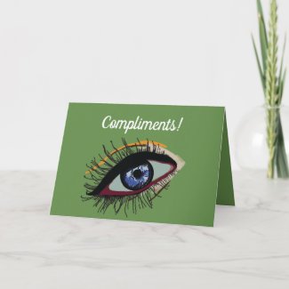 Eye Drawing Text Greeting card