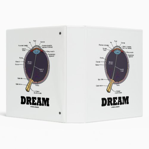 Eye Dream Anatomical Human Eyeball Humor 3 Ring Binder