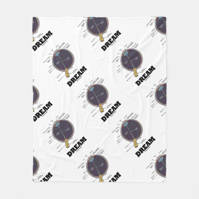 Eye Dream Anatomical Human Eyeball Humor Fleece Blanket (Front)