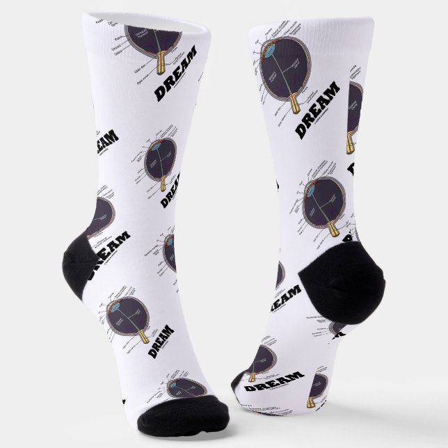 Eye Dream Anatomical Human Eyeball Humor Socks (Angled)