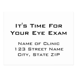 Eye Chart Postcards Zazzle Eye Exam Ointment Reminder Chart Style Postcard