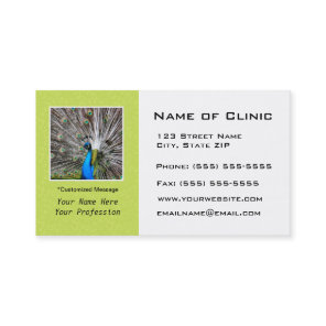 Eye Exam Appointment Reminder - Peacock Eyes Card