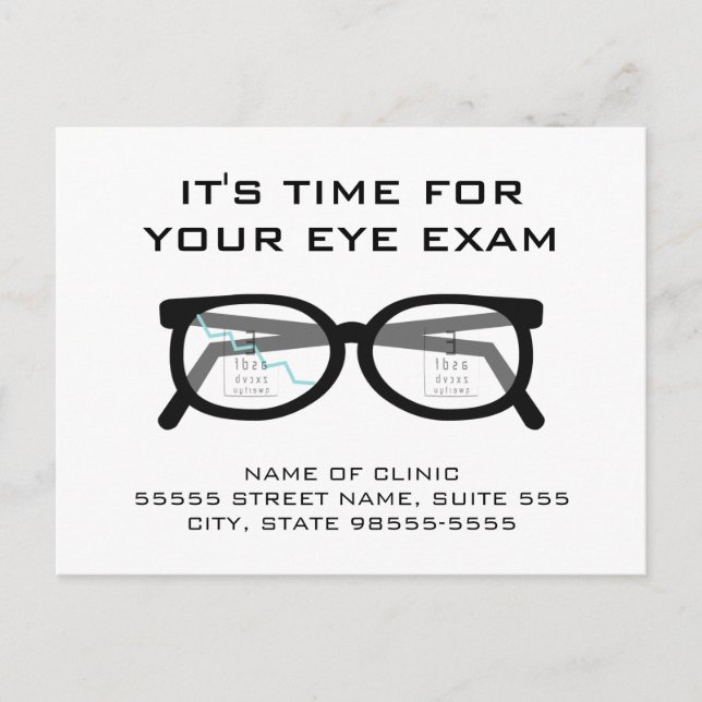 Eye Exam Appointment Reminder Postcard (Front)