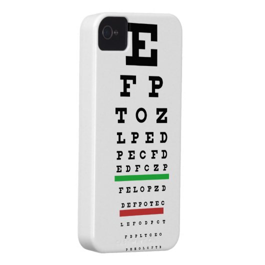Eye Exam Chart Case Cover (Back/Right)
