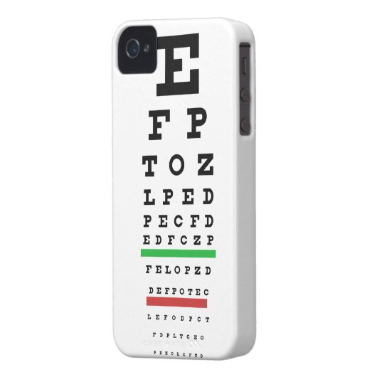 Eye Exam Chart Case Cover (Back Left)