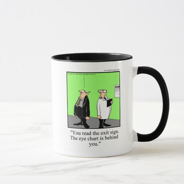 Eye Exam Humor Mug Gift (Right)