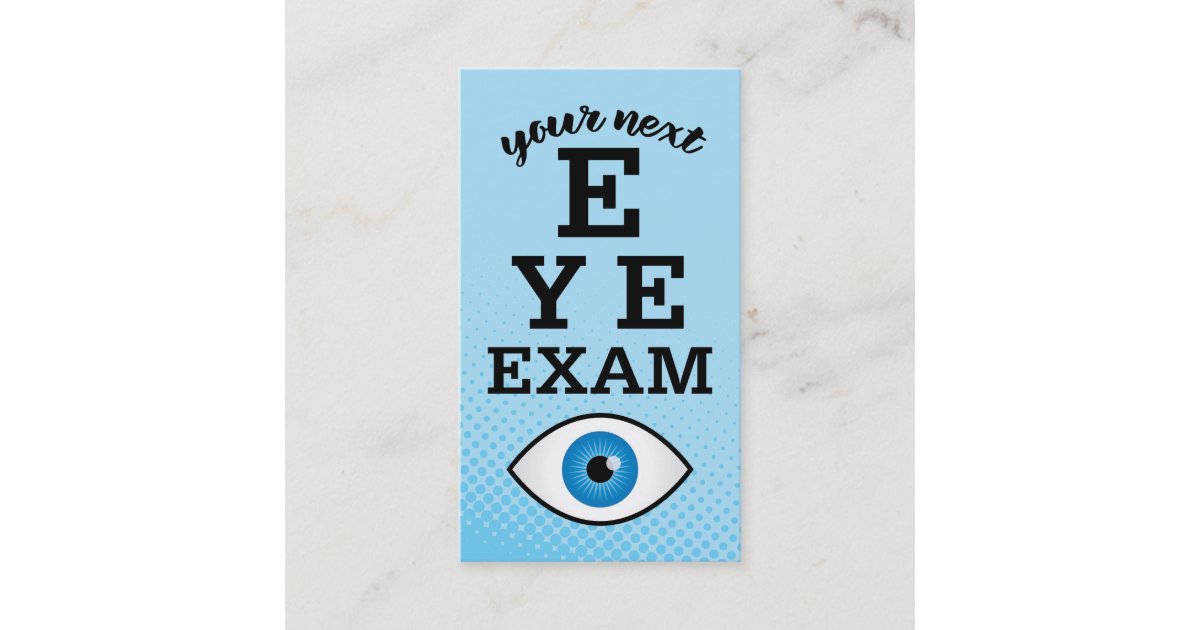 Eye Exam Reminder Appointment Card Zazzle