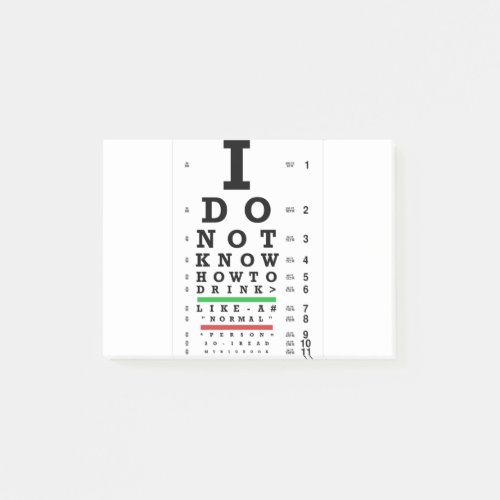 Eye Exam  _ Sober Gifts Men Women Post_it Notes