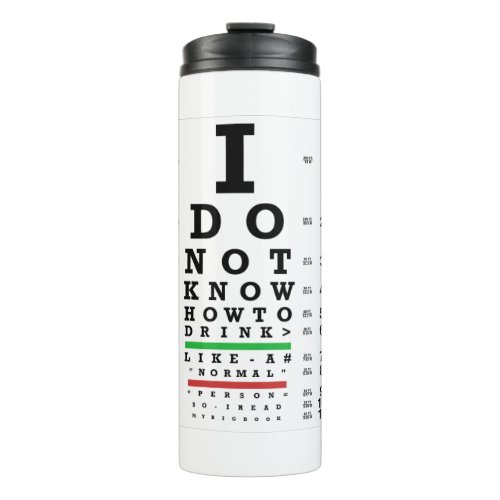 Eye Exam  _ Sober Gifts Men Women Thermal Tumbler