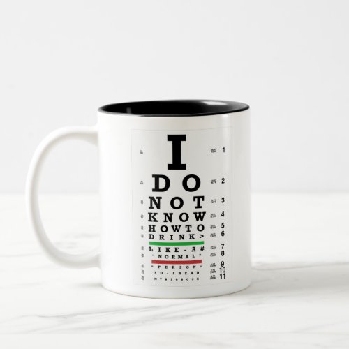 Eye Exam  _ Sober Gifts Men Women Two_Tone Coffee Mug
