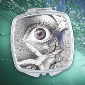 Eye fish and hand Dream Surreal drawing art