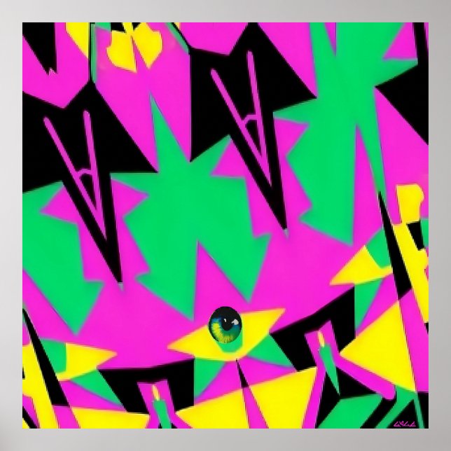 Eye Floater - Ken Gage Abstract Art Poster (Front)