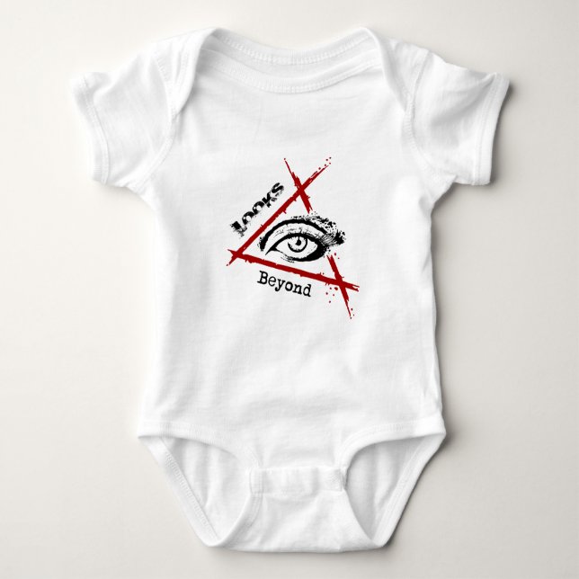 Eye font.png baby bodysuit (Front)