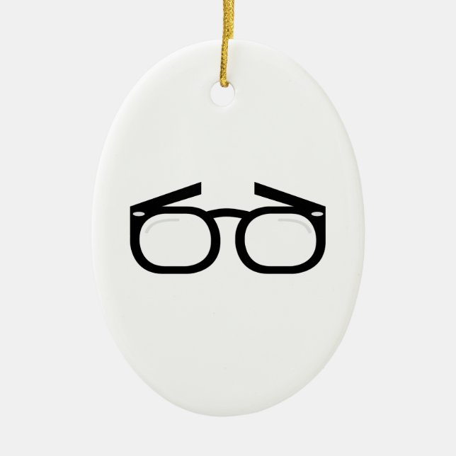Eye Glasses Ceramic Ornament (Front)