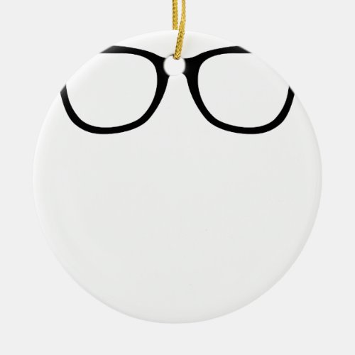 Eye Glasses Ceramic Ornament