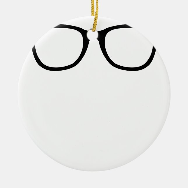 Eye Glasses Ceramic Ornament (Front)