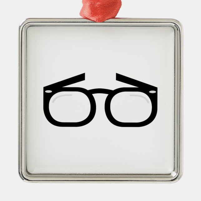 Eye Glasses Metal Ornament (Front)