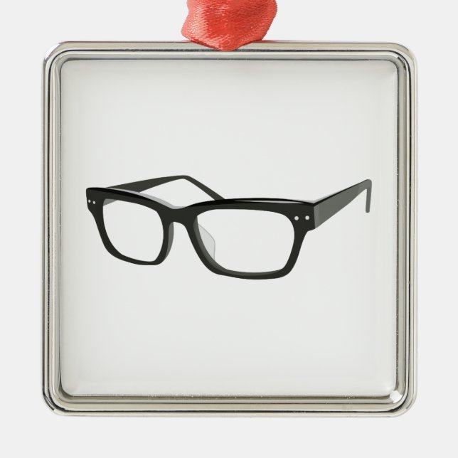 Eye Glasses Metal Ornament (Front)