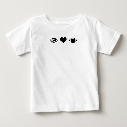Eye Heart Football Shirt I Love Baby T_Shirt