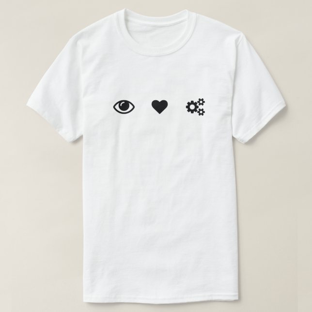 Eye Heart Gears T-Shirt (Design Front)