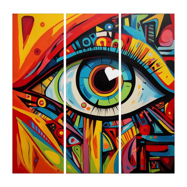 Eye Heart Love Artistic Valentine Triptych (Front)
